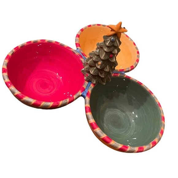 Christmastime in the City Chuck Fischer Sango 3 Part Serving Set Item # 2311-201 - Picture 5 of 12